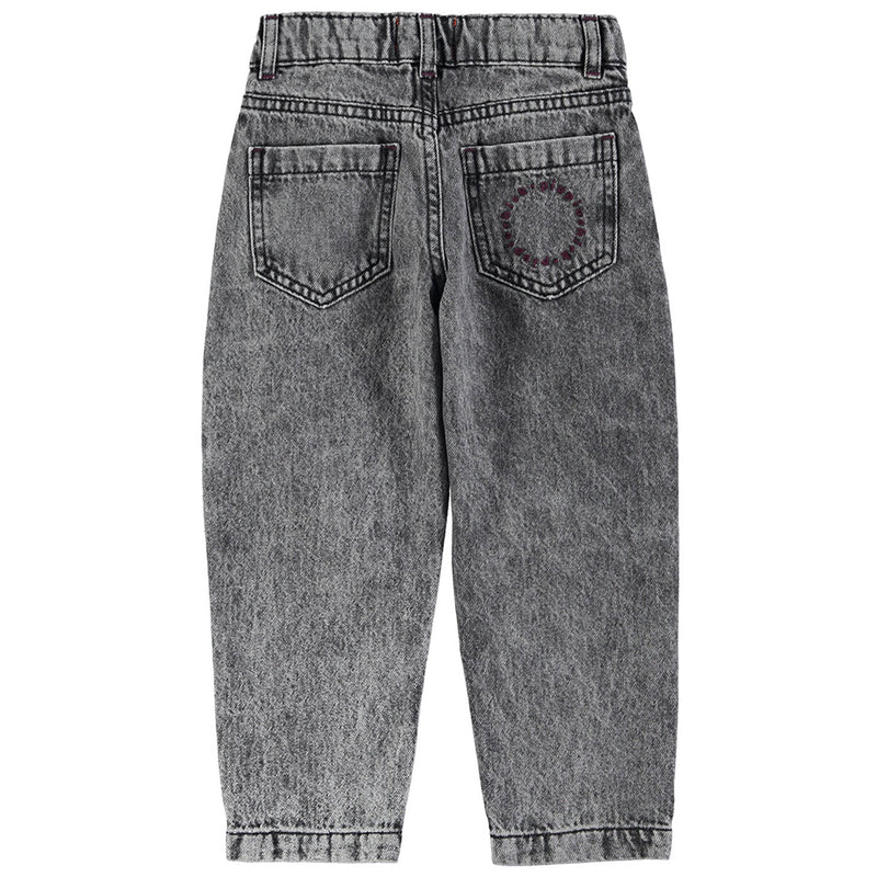 Jeans Mom Fit Trousers Washed Black Denim