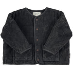 Paded Jacket Washed Black with Rock Star Print