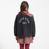 Paded Jacket Washed Black with Rock Star Print