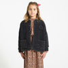 Paded Jacket Washed Black with Rock Star Print