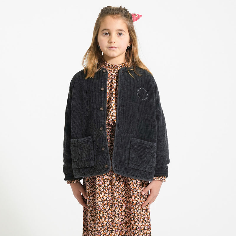 Paded Jacket Washed Black with Rock Star Print