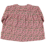 Bluse Peter Pan Collar Pink with Little Flowers