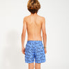 Badeshorts Blue with Black Tigers