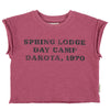 T-Shirt Aubergine with Spring Lodge Print