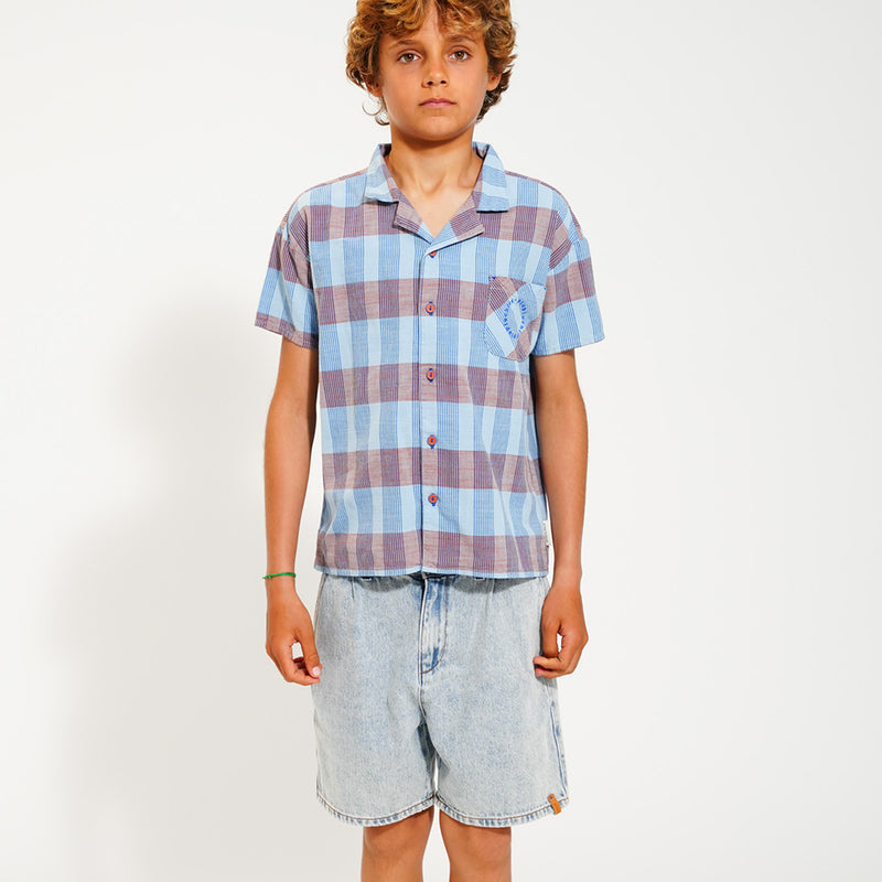 Boys Jeansshorts Washed Blue Denim