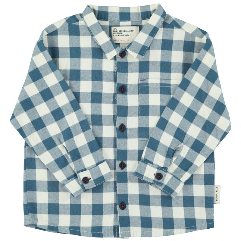 Shirt Blue & White Checkered