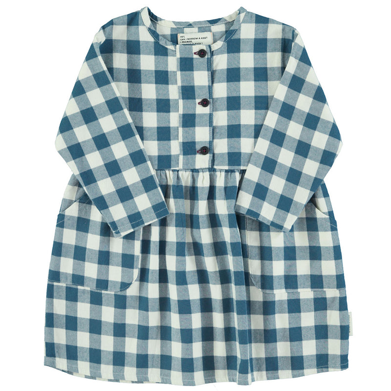 Short Dress Blue & White Checkered