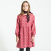 Short Dress Pink Checkered with Flowers
