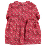 Short Dress Pink Checkered with Flowers
