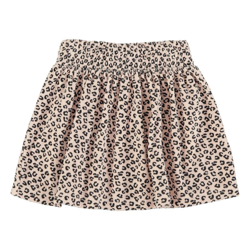 Short Skirt Pale Pink with Animal Print