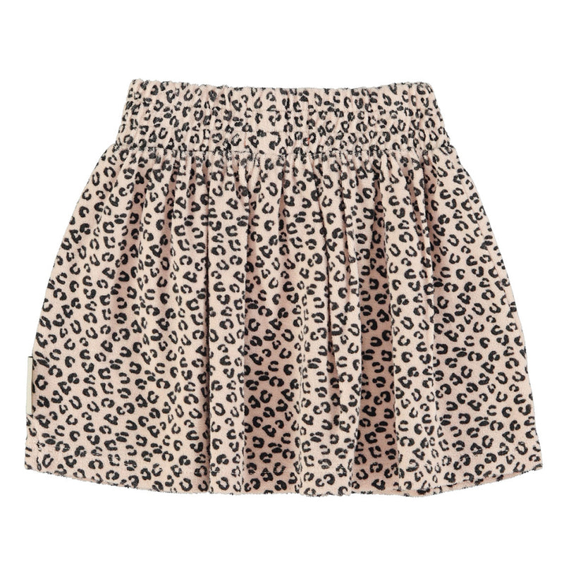Short Skirt Pale Pink with Animal Print