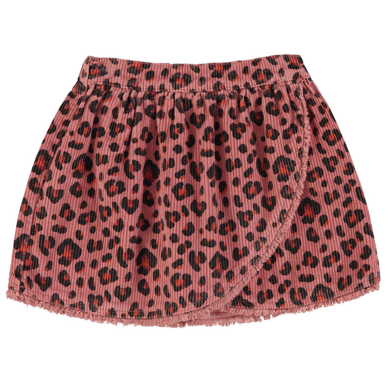 Short Skirt Pink with Animal Print