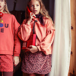 Short Skirt Pink with Animal Print