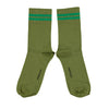 Socken Olive Green with Green Stripes