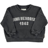 Sweatshirt Faded Black with Jimi Hendrix Print