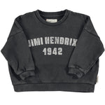 Sweatshirt Faded Black with Jimi Hendrix Print