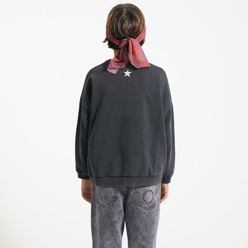 Sweatshirt Faded Black with Jimi Hendrix Print