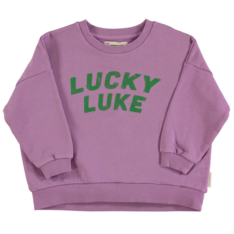 Sweatshirt Mauve with Lucky Luke Print