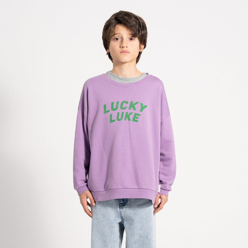 Sweatshirt Mauve with Lucky Luke Print