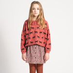 Sweatshirt Old Pink with Black Horses