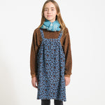 Terry Cotton Sweatshirt Brown with Animal Print