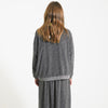 Terry Cotton Sweatshirt Grey with Animal Print