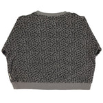 Terry Cotton Sweatshirt Grey with Animal Print