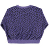 Sweatshirt Terry Cotton Purple with Animal Print