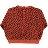 Sweatshirt Terry Cotton Terracotta with Animal Print