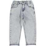 Unisex Jeans Washed Light Blue Denim