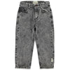 Jeans Unisex Trousers Washed Black Denim