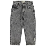 Jeans Unisex Trousers Washed Black Denim