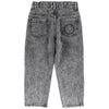 Jeans Unisex Trousers Washed Black Denim