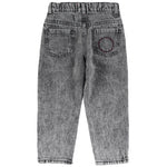Jeans Unisex Trousers Washed Black Denim
