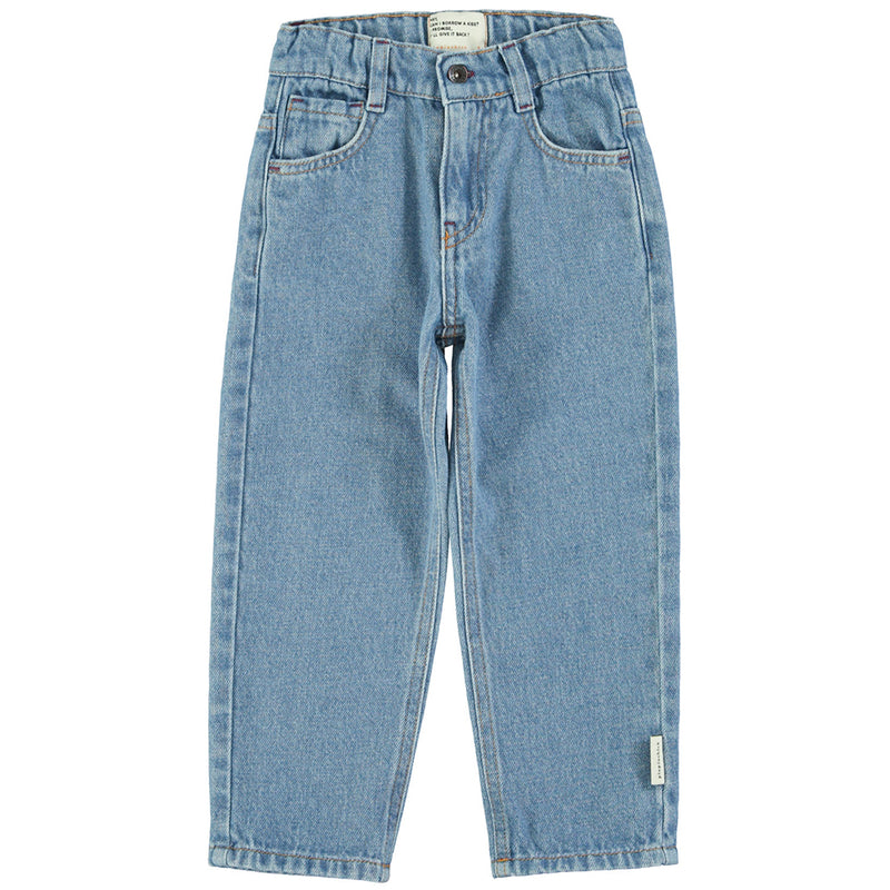 Jeans Unisex Trousers Washed Navy Denim