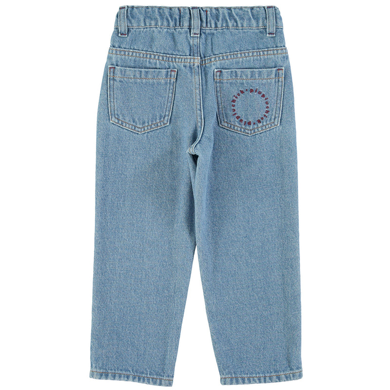 Jeans Unisex Trousers Washed Navy Denim