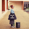 XL Bag Faded Black with Rock & Roll Print 50 x 70 cm