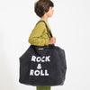 XL Bag Faded Black with Rock & Roll Print 50 x 70 cm