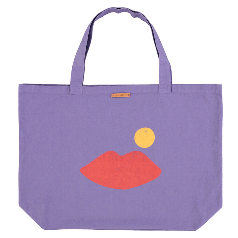 XL Tasche Purple / Lips Print 50 x 70 cm