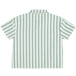 Hemd White / Large Green Stripes