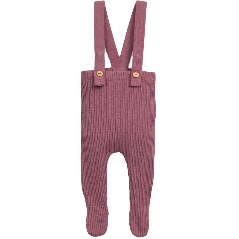 Baby Leggings mit Füssen und Hosenträgern Bio-Baumwolle