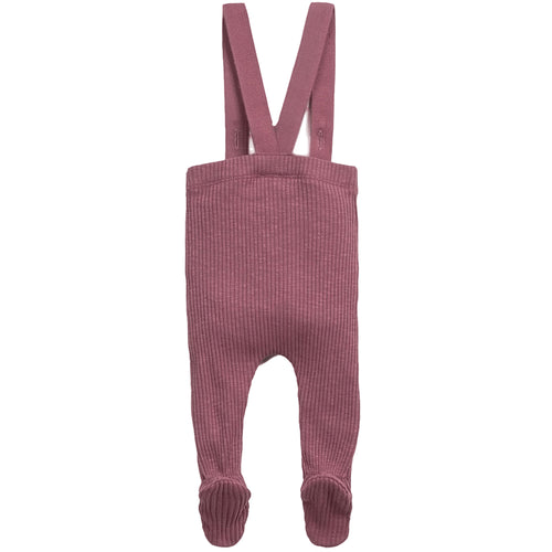 Baby Leggings mit Füssen und Hosenträgern Bio-Baumwolle