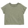 T-Shirt mit Kängurutasche Bio-Baumwolle grün