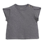 T-Shirt Bio-Baumwolle mit Schulterknöpfen