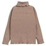 Rollkragen Ripp-Shirt Bio-Baumwolle