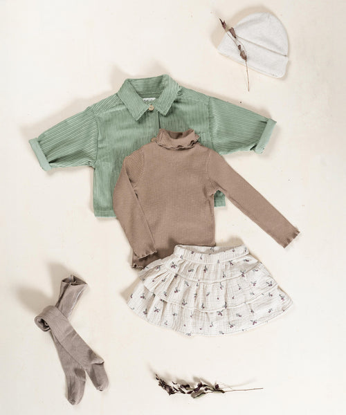 Rock integriert mit Shorts aus Baumwolle