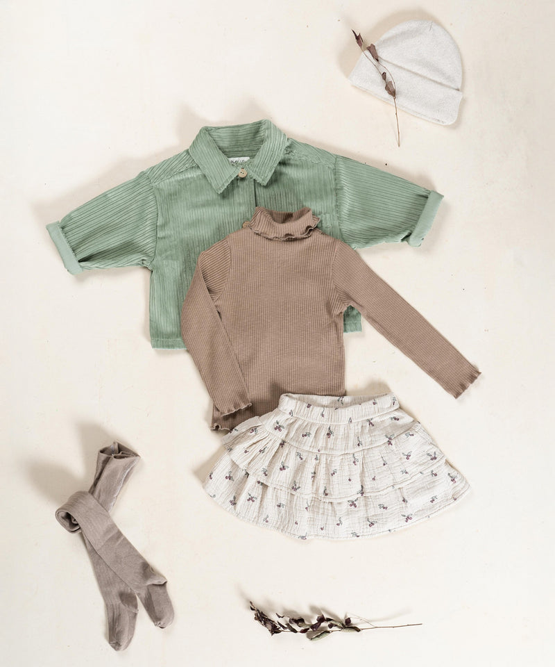Rock integriert mit Shorts aus Baumwolle