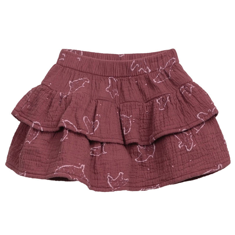 Rock integriert mit Shorts aus Baumwolle