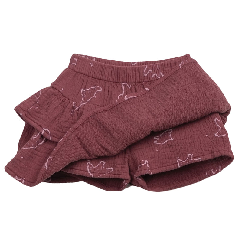 Rock integriert mit Shorts aus Baumwolle
