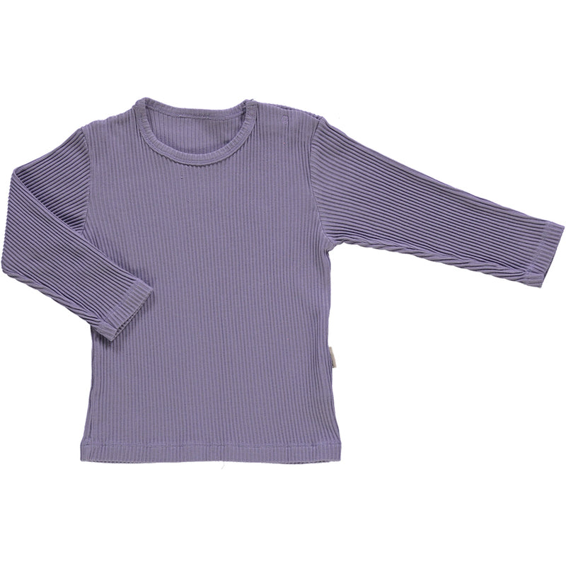 Ripp-Langarmshirt Olive Lavender Gray